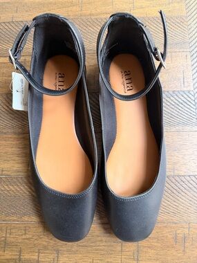 a.n.a Black Mary Jane Flats Strap Ballet Shoes Whimsigoth Dark Academia Romantic